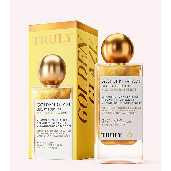 TRULY - NWT Golden Glaze Luxury Body Oil. Scented w/Clove, Orange, & Vanilla - Picture 2 of 16